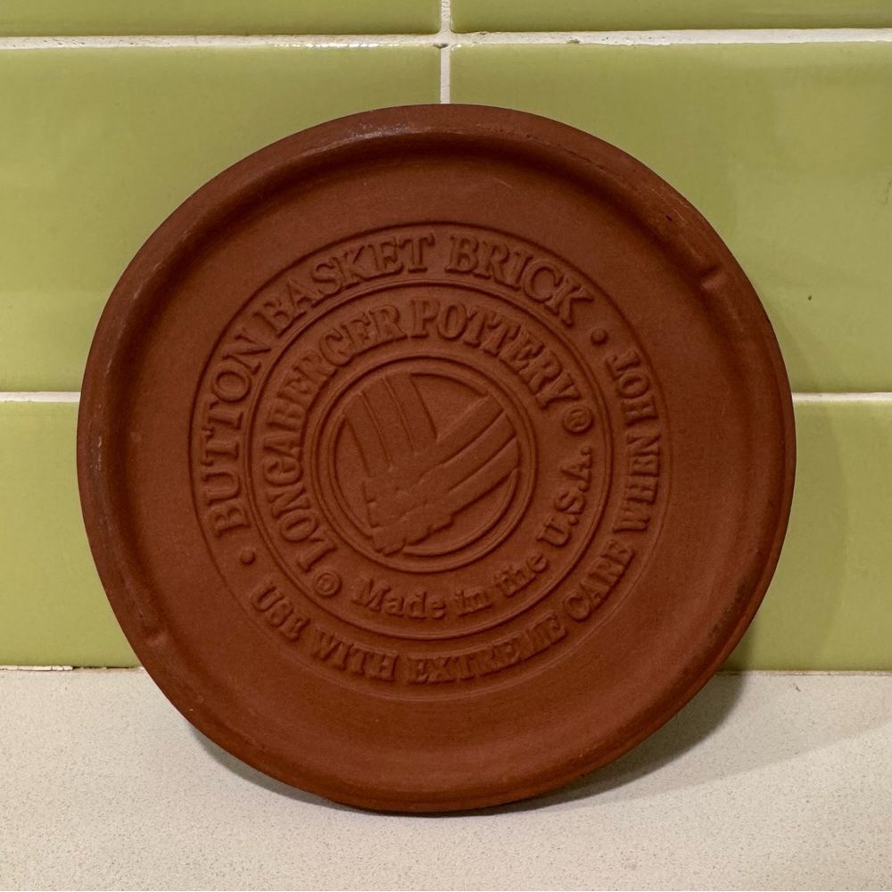 Longaberger Pottery Button Basket Brick